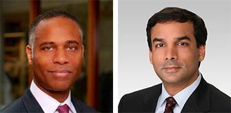 Side-by-side headshots of Guillermo Ameer and Angelo Tanna